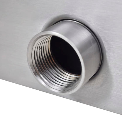 vidaXL Pool-Wasserfall Fontäne Rechteckig Edelstahl 90 cm