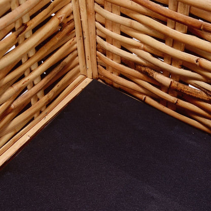 vidaXL 3-Sitzer Gartensofa Natürliches Rattan