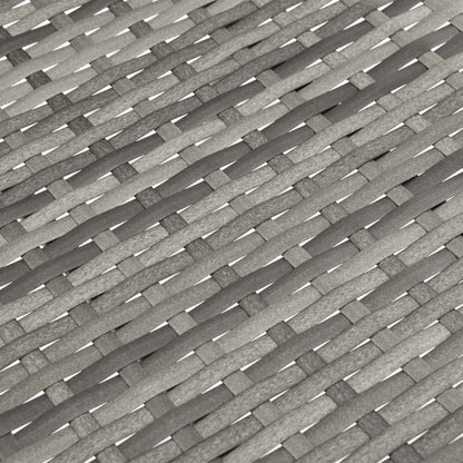 vidaXL Gartenstühle Stapelbar 2 Stk. Grau Poly Rattan
