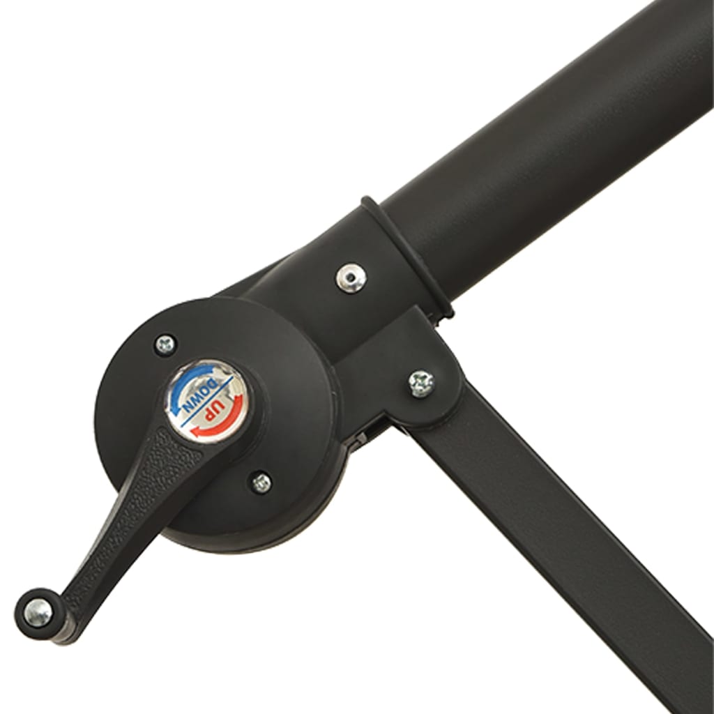 vidaXL Ampelschirm mit LED-Beleuchtung und Stahl-Mast 300 cm Azurblau