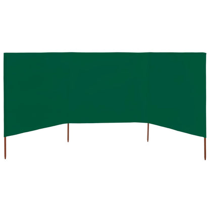 vidaXL 3-teiliges Windschutzgewebe 400 x 80 cm Grün