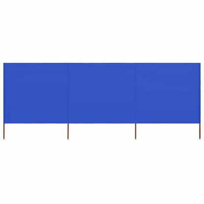 vidaXL 3-teiliges Windschutzgewebe 400 x 120 cm Azurblau