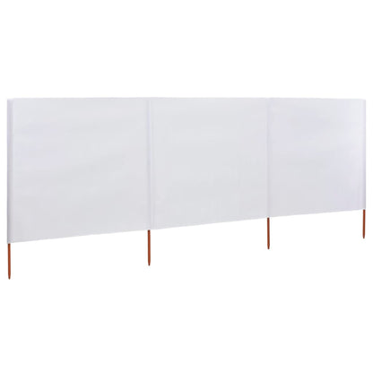 vidaXL 3-teiliges Windschutzgewebe 400 x 160 cm Sandweiß