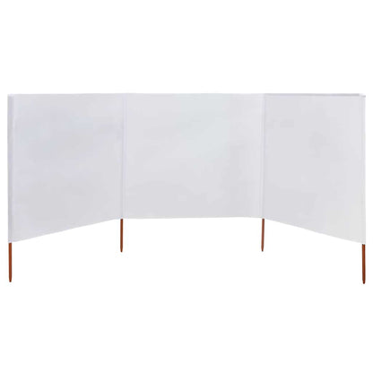 vidaXL 3-teiliges Windschutzgewebe 400 x 160 cm Sandweiß