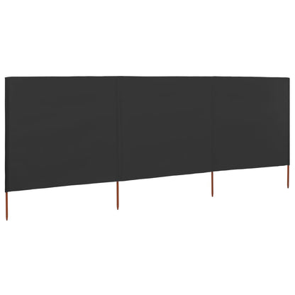 vidaXL 3-teiliges Windschutzgewebe 400 x 160 cm Anthrazit