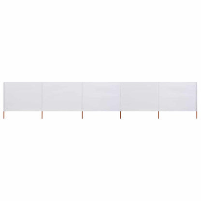 vidaXL 5-teiliges Windschutzgewebe 600 x 160 cm Sandweiß