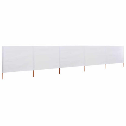 vidaXL 5-teiliges Windschutzgewebe 600 x 160 cm Sandweiß