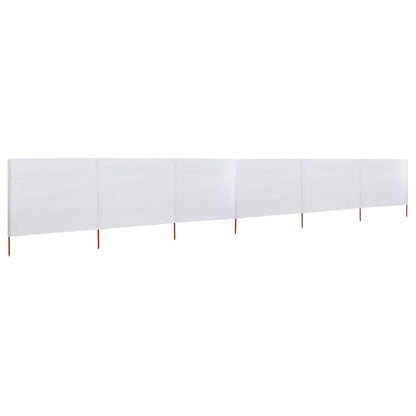 vidaXL 6-teiliges Windschutzgewebe 800 x 120 cm Sandweiß