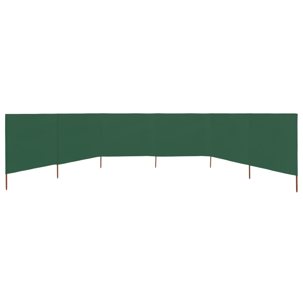 vidaXL 6-teiliges Windschutzgewebe 800 x 120 cm Grün