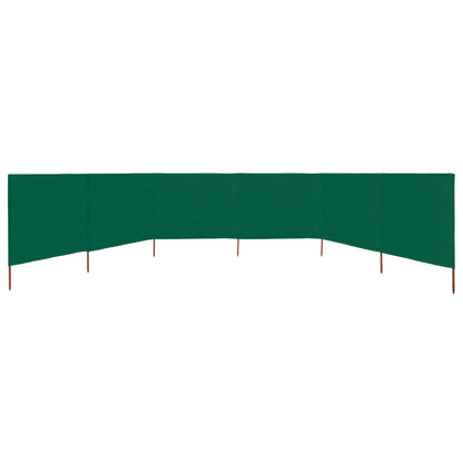 vidaXL 6-teiliges Windschutzgewebe 800 x 120 cm Grün