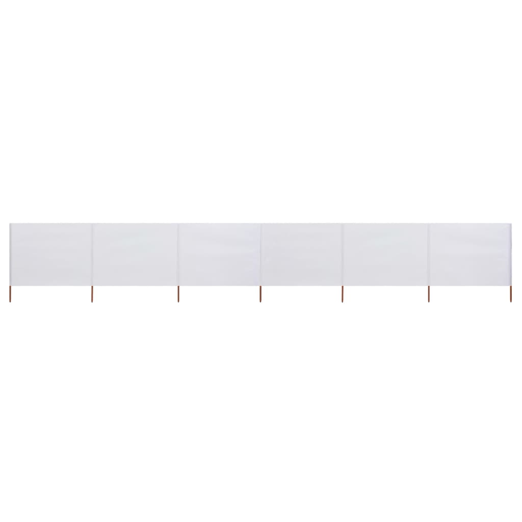 vidaXL 6-teiliges Windschutzgewebe 800 x 160 cm Sandweiß