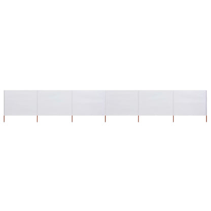 vidaXL 6-teiliges Windschutzgewebe 800 x 160 cm Sandweiß
