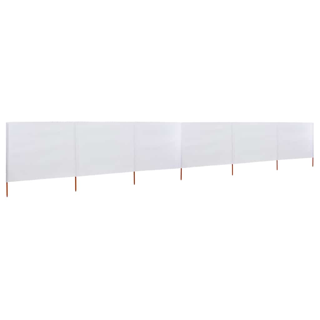 vidaXL 6-teiliges Windschutzgewebe 800 x 160 cm Sandweiß