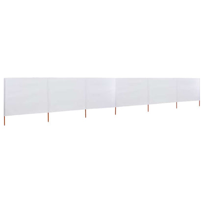 vidaXL 6-teiliges Windschutzgewebe 800 x 160 cm Sandweiß