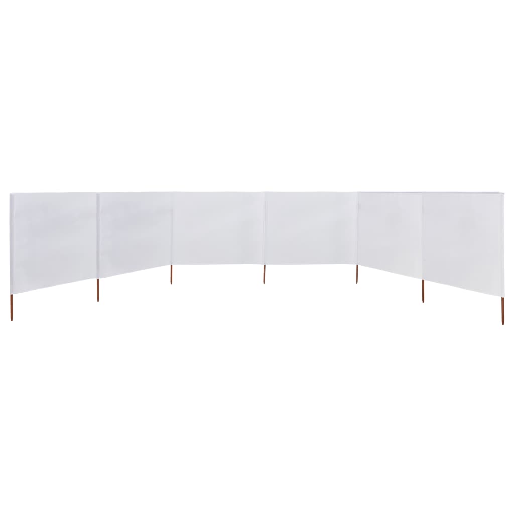 vidaXL 6-teiliges Windschutzgewebe 800 x 160 cm Sandweiß