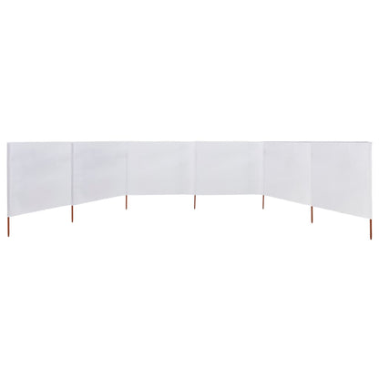 vidaXL 6-teiliges Windschutzgewebe 800 x 160 cm Sandweiß