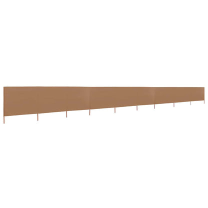 vidaXL 9-teiliges Windschutzgewebe 1200 x 120 cm Taupe