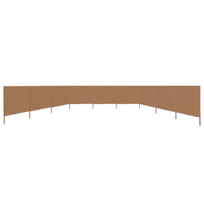 vidaXL 9-teiliges Windschutzgewebe 1200 x 120 cm Taupe