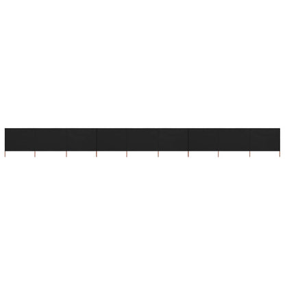 vidaXL 9-teiliges Windschutzgewebe 1200 x 160 cm Schwarz