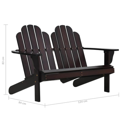 vidaXL Adirondack-Doppelstuhl Holz Braun