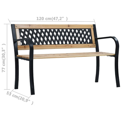 vidaXL Gartenbank 120 cm Holz