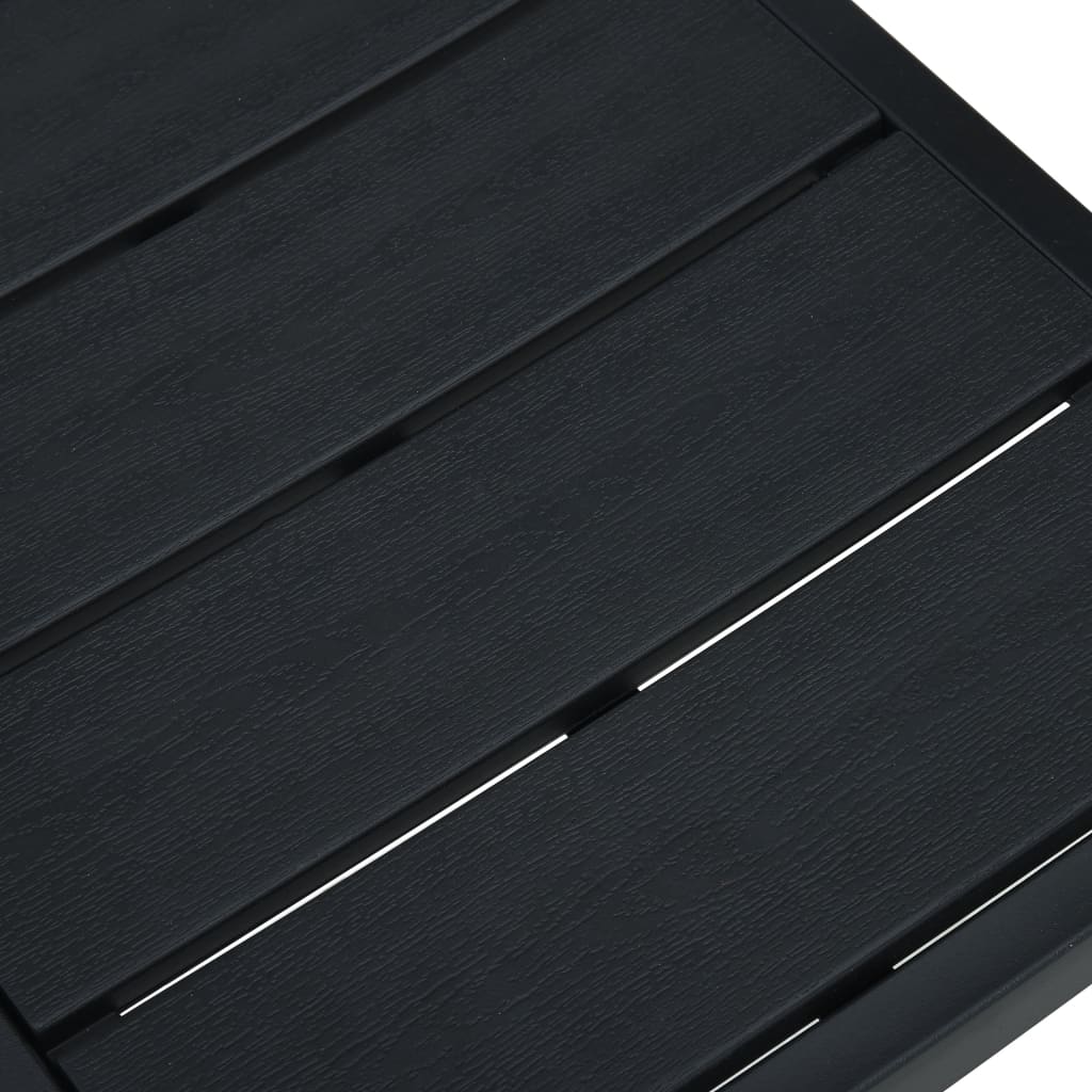 vidaXL Gartenstühle 4 Stk. Schwarz HDPE Holz-Optik