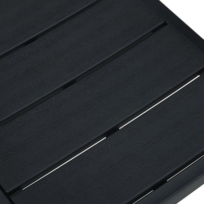 vidaXL Gartenstühle 4 Stk. Schwarz HDPE Holz-Optik