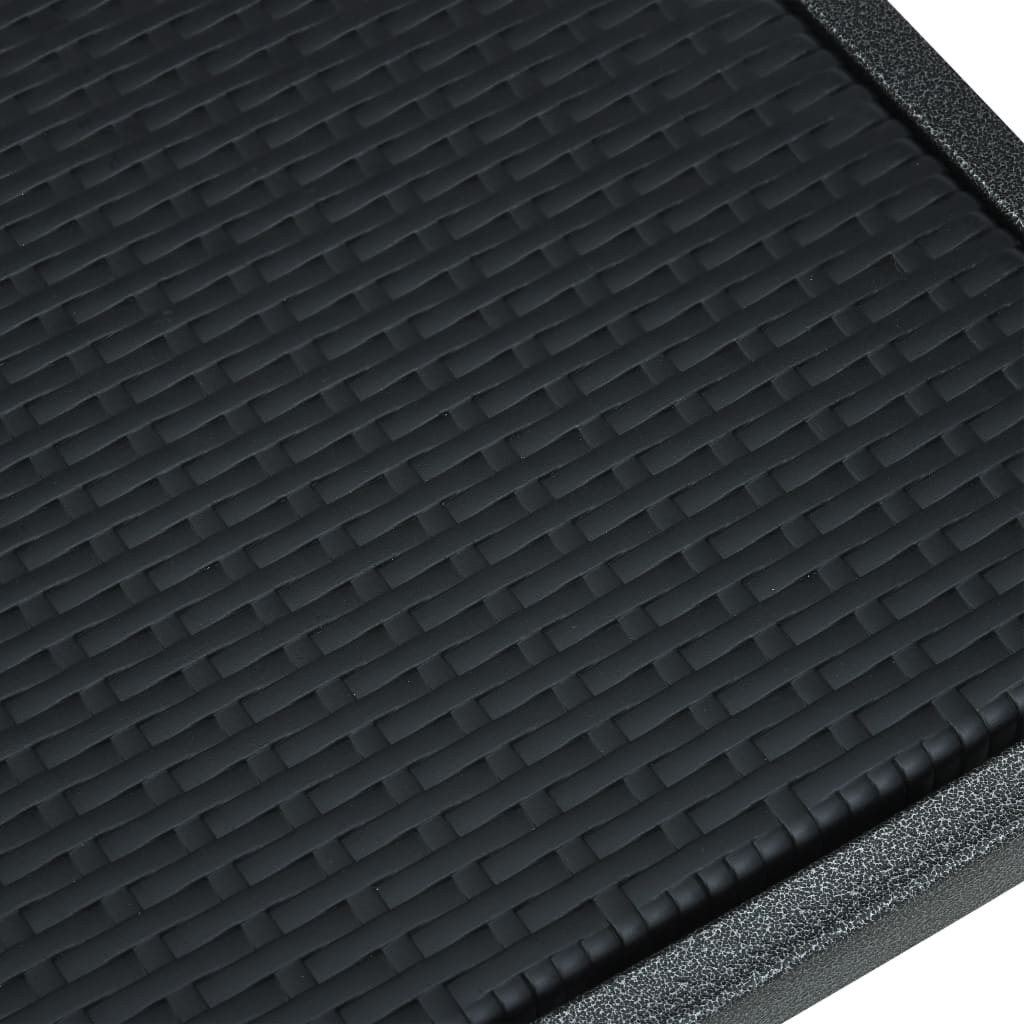 vidaXL Gartenstühle 2 Stk. Schwarz Kunststoff Rattan-Optik