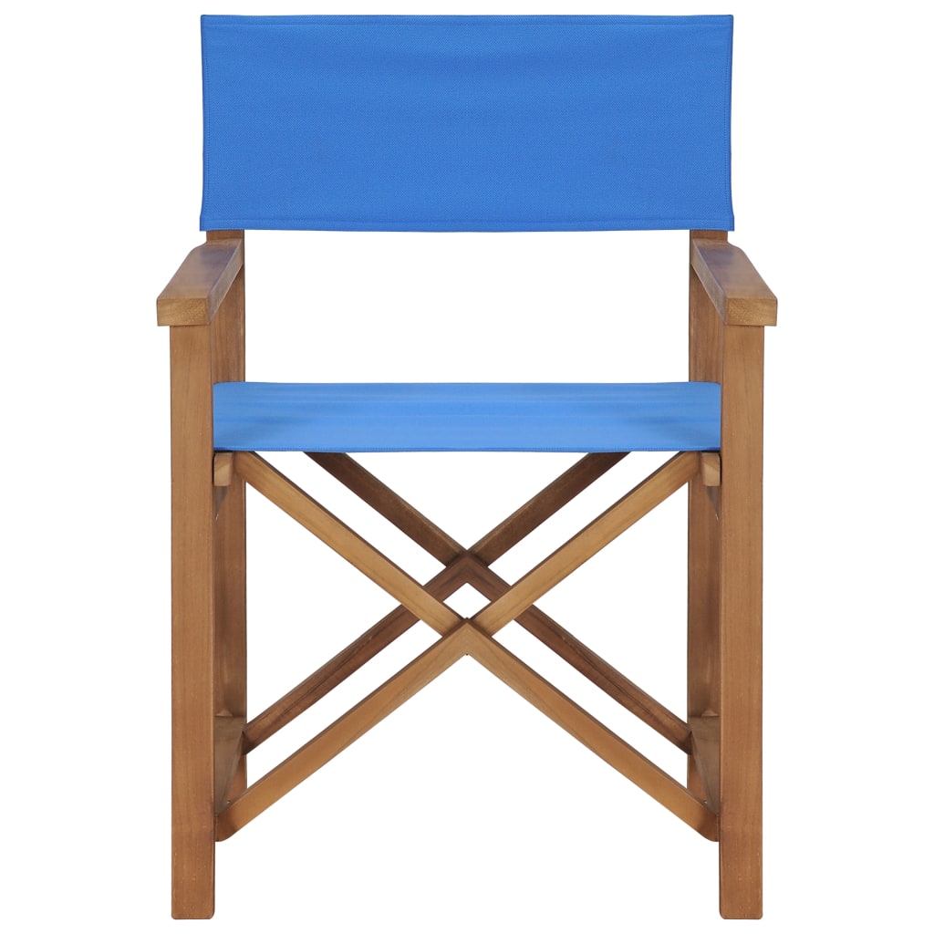 vidaXL Regiestuhl Massivholz Teak Blau