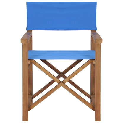 vidaXL Regiestuhl Massivholz Teak Blau
