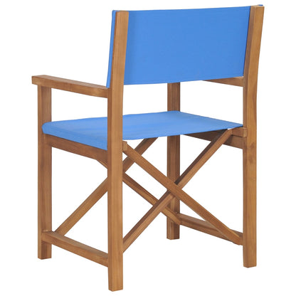 vidaXL Regiestuhl Massivholz Teak Blau