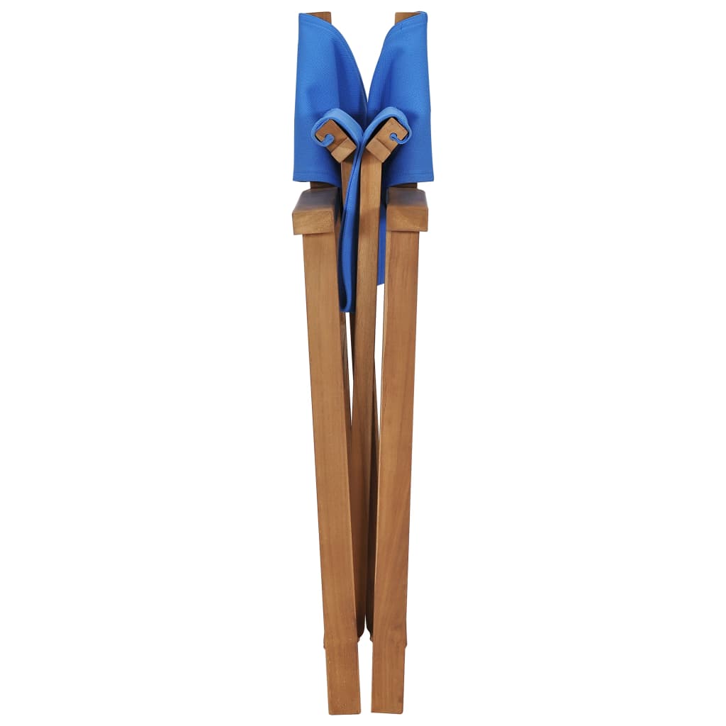 vidaXL Regiestuhl Massivholz Teak Blau