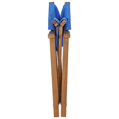 vidaXL Regiestuhl Massivholz Teak Blau