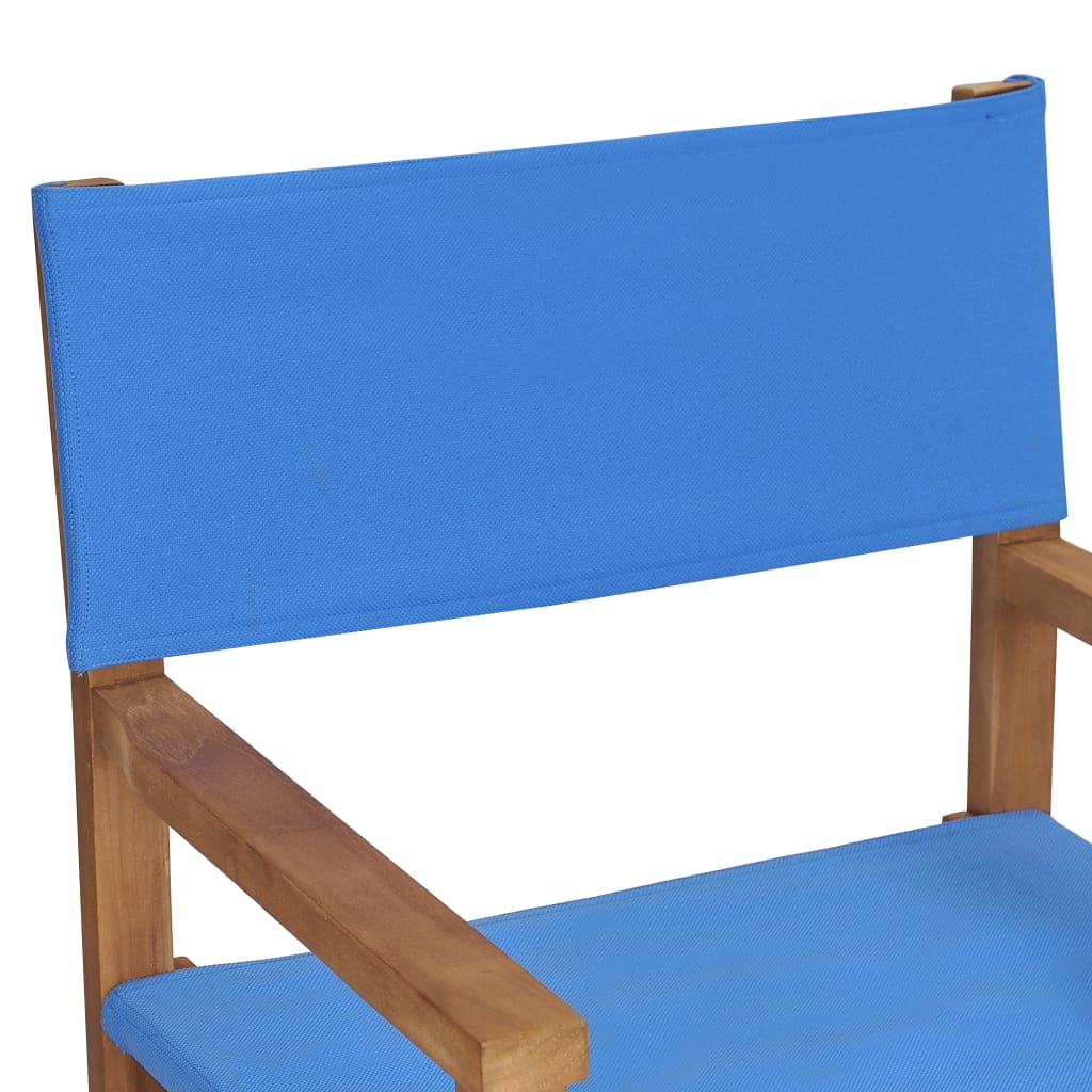 vidaXL Regiestuhl Massivholz Teak Blau