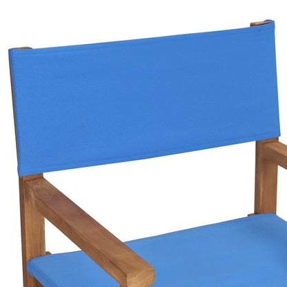 vidaXL Regiestuhl Massivholz Teak Blau