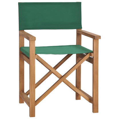 vidaXL Regiestuhl Massivholz Teak Grün