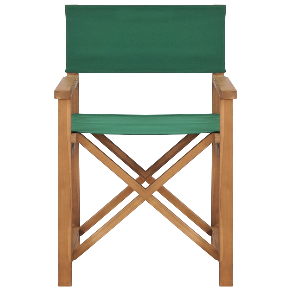 vidaXL Regiestuhl Massivholz Teak Grün