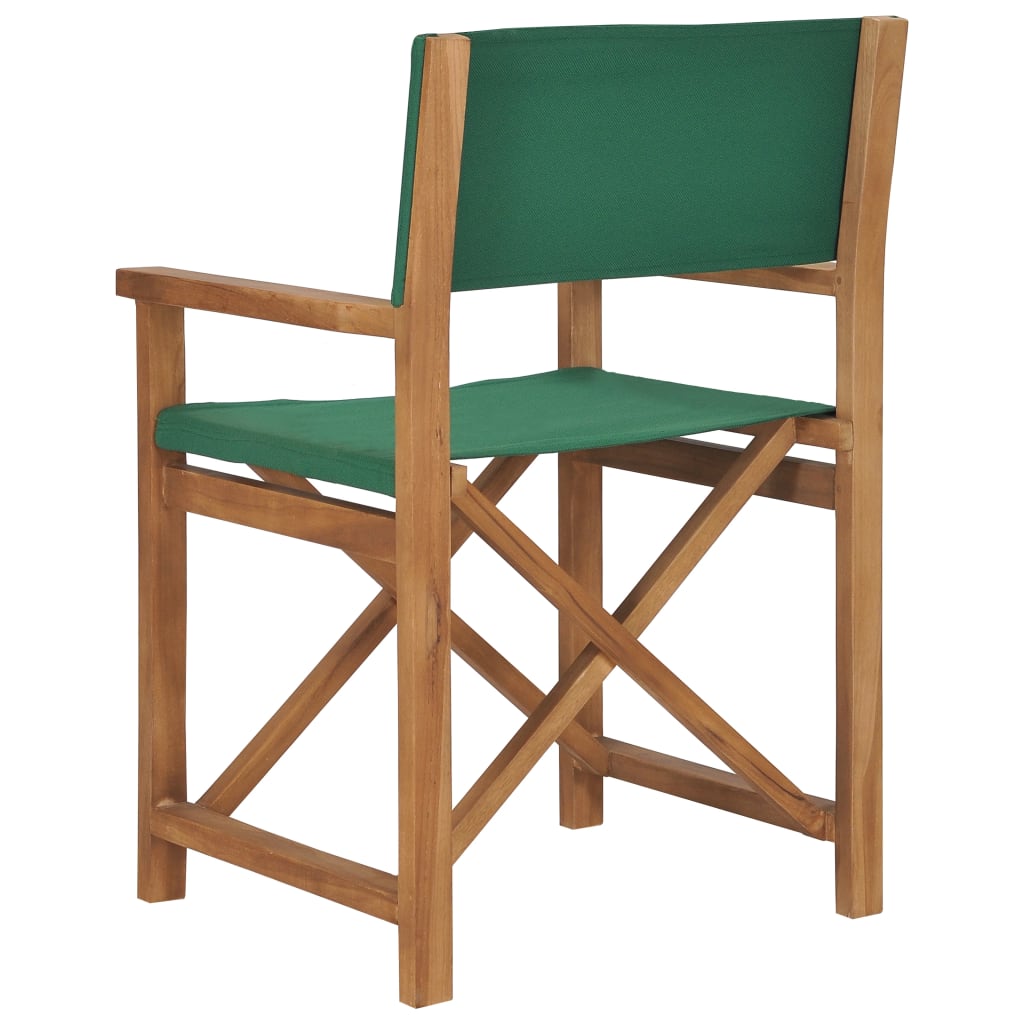 vidaXL Regiestuhl Massivholz Teak Grün