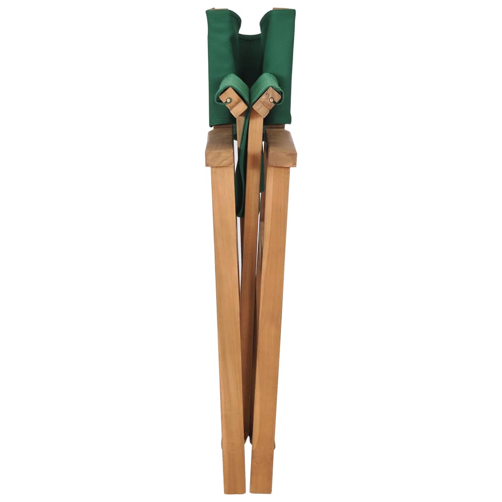 vidaXL Regiestuhl Massivholz Teak Grün