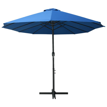vidaXL Sonnenschirm mit Aluminium-Mast 460x270 cm Blau