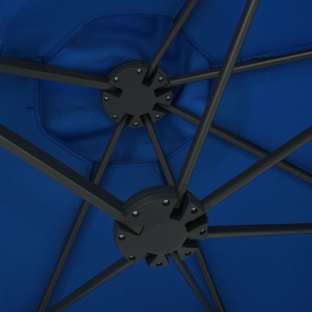 vidaXL Sonnenschirm mit Aluminium-Mast 460x270 cm Blau