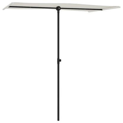 vidaXL Sonnenschirm mit Aluminium-Mast 180x110 cm Sandweiß