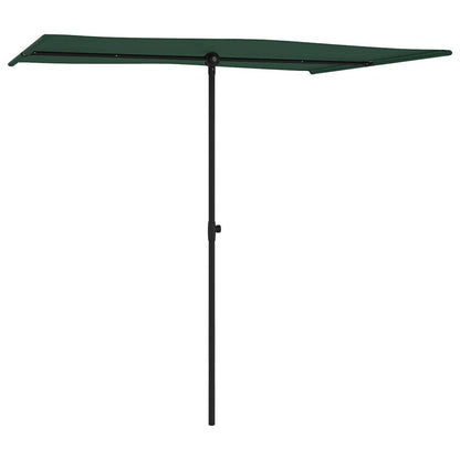 vidaXL Sonnenschirm mit Aluminium-Mast 2x1,5 m Grün