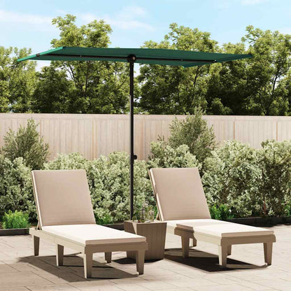 vidaXL Sonnenschirm mit Aluminium-Mast 2x1,5 m Grün