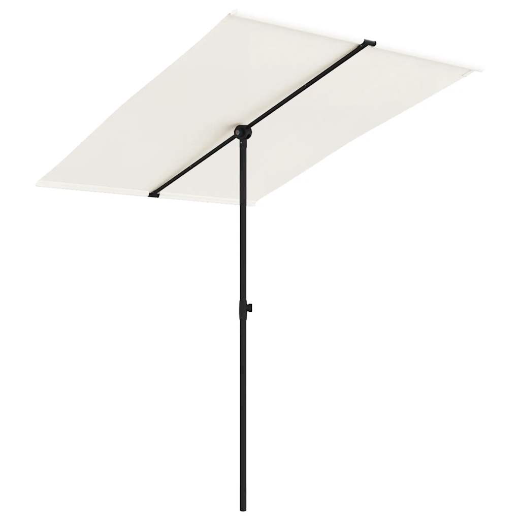 vidaXL Sonnenschirm mit Aluminium-Mast 2x1,5 m Sandweiß