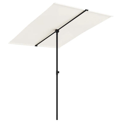 vidaXL Sonnenschirm mit Aluminium-Mast 2x1,5 m Sandweiß