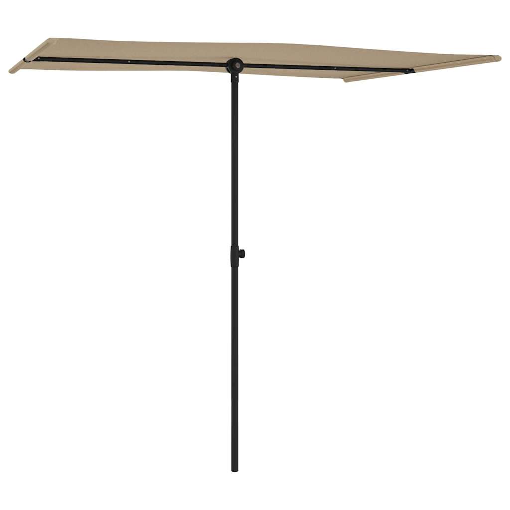 vidaXL Sonnenschirm mit Aluminium-Mast 2x1,5 m Taupe