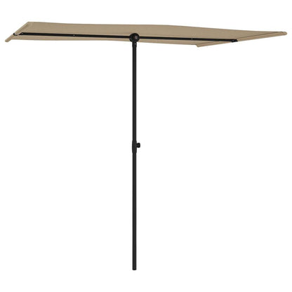 vidaXL Sonnenschirm mit Aluminium-Mast 2x1,5 m Taupe