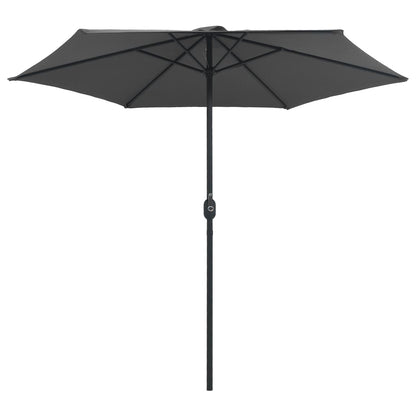 vidaXL Sonnenschirm mit Aluminium-Mast 270x246 cm Anthrazit