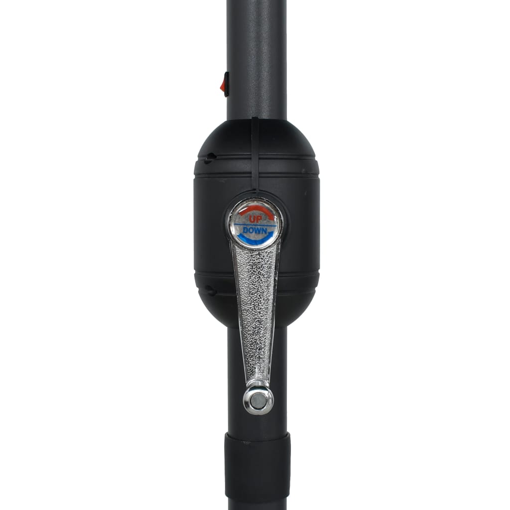 vidaXL Sonnenschirm mit LED-Beleuchtung und Alu-Mast 270 cm Anthrazit